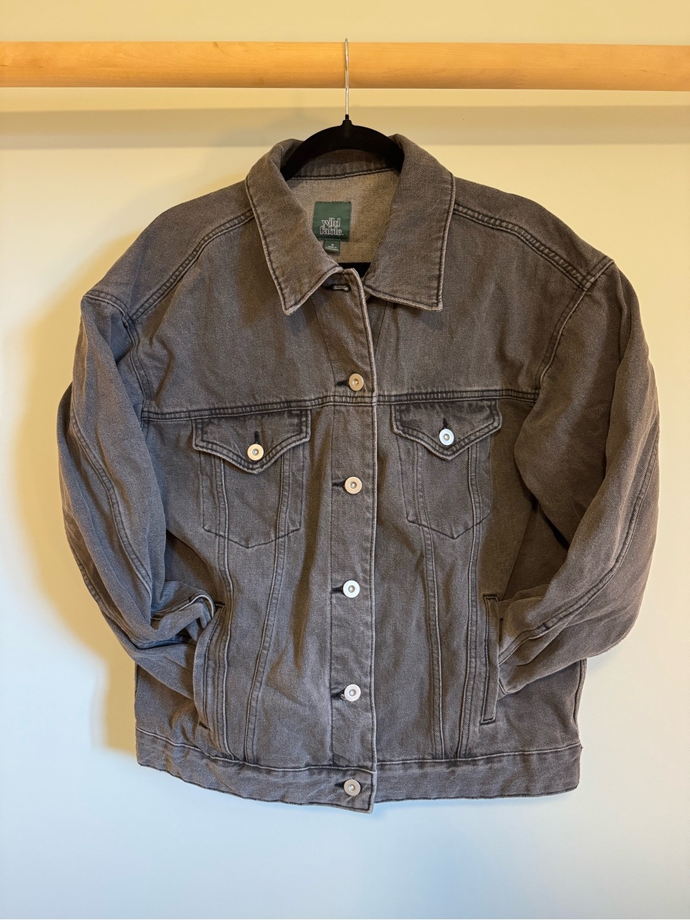 Wild Fable Washed Gray Denim Jacket